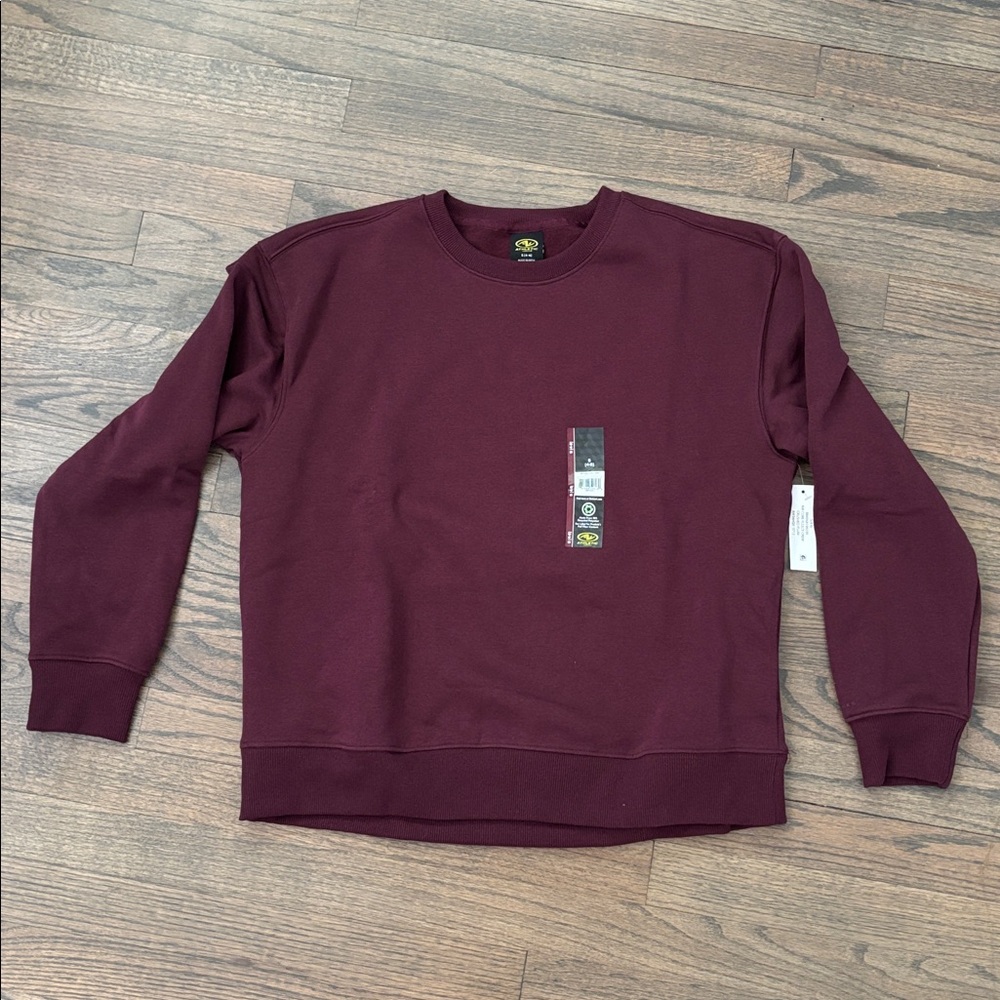 Athletic Works Women's Maroon Crew Neck Sweater